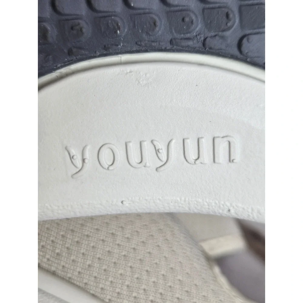 Youyun Beige Diabetic Walking‎ Shoes Memory Foam Air Cushion Straps  Womens 8.5